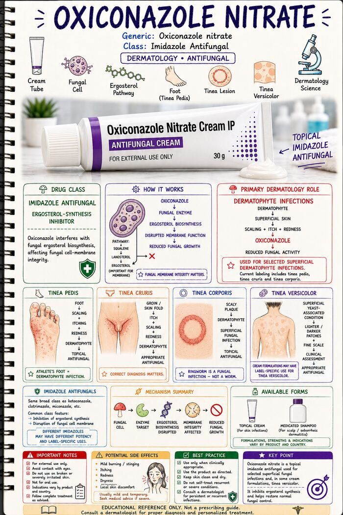 Handbook sample page — Oxiconazole Nitrate — Imidazole antifungal
